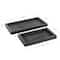 Black Marble Minimalistic Slim Textured Trays, 2ct.